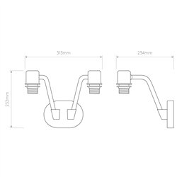 Astro Edward Twin | Wall lamp