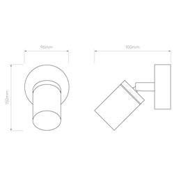 Astro Dartmouth Spot Single | Wall lamp