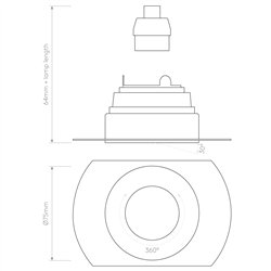 Astro Trimless Slimline Round Adjustable Fire-Rated | Recessed spot