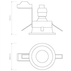 Astro Minima Round Fixed IP65 | Recessed spot