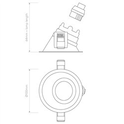 Astro Minima Slimline 25 Fire-Rated IP65 | Recessed spot