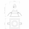 Astro Minima Slimline Square Fixed Fire-Rated IP65 | Recessed spot
