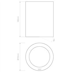 Astro Osca Round 140 Adjustable | Ceiling lamp
