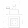 Astro Blanco Square Fixed | Recessed spot