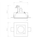 Astro Blanco Square Adjustable | Inbouwspot