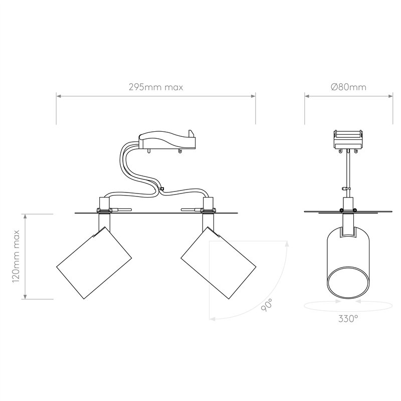 Astro Ascoli Twin Recessed | Plafondlamp