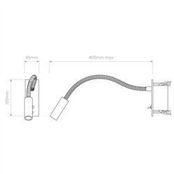 Astro Leo Switched LED | Wall lamp