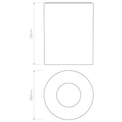 Astro Kos Round 100 LED | Ceiling lamp