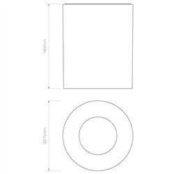 Astro Kos Round 140 LED | Ceiling lamp