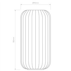 Astro Tacoma Reed Ribbed Glass