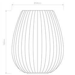 Astro Tacoma Tulip Ribbed Glass