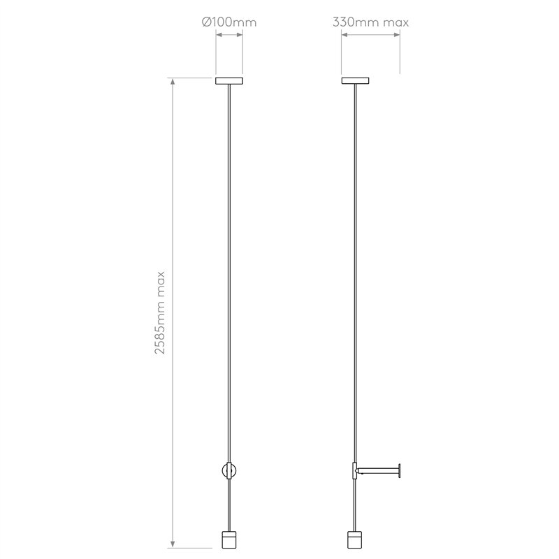 Astro Pendant Suspension Kit 3 | Hanglamp