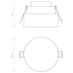 Astro Vancouver Round 90 LED | Recessed spot