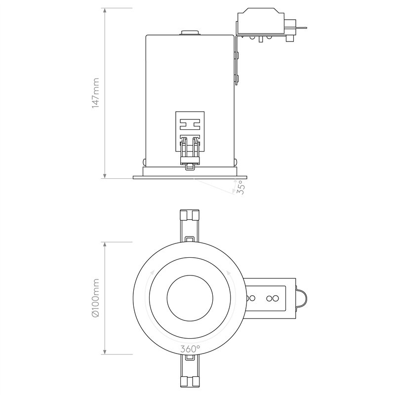 Astro Taro Round Adjustable Fire-Rated | Inbouwspot