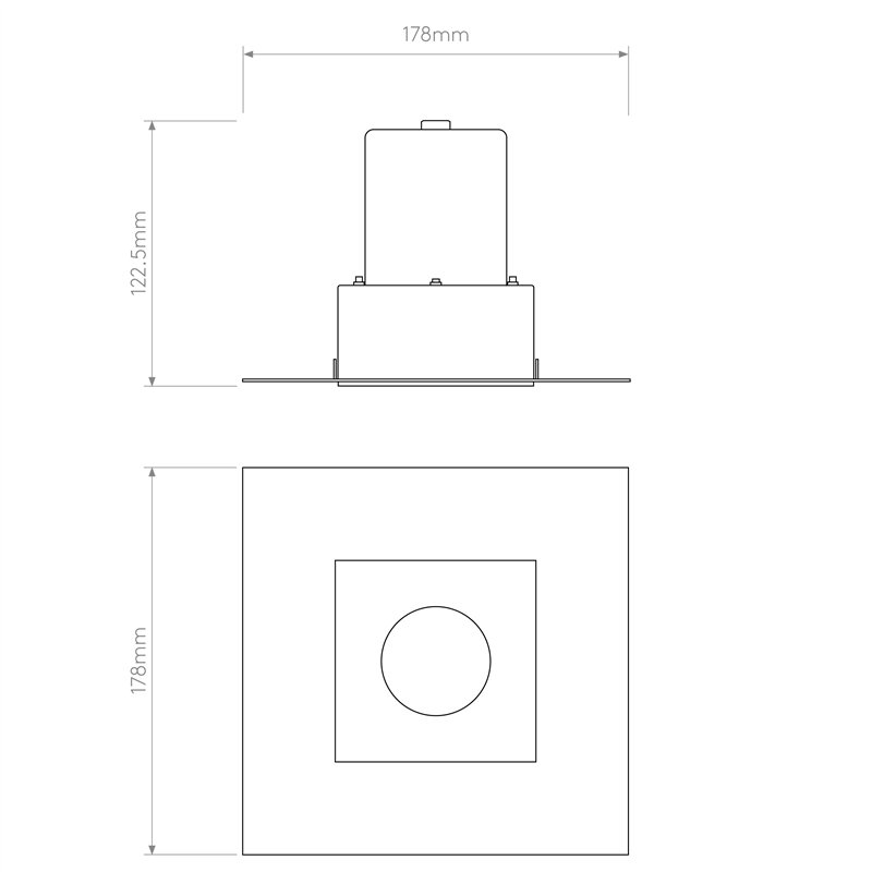 Astro Trimless Square | Inbouwspot