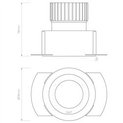 Astro Trimless Round Adjustable LED | Recessed spot