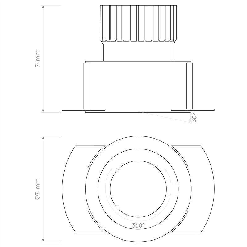 Astro Trimless Round Adjustable LED | Inbouwspot