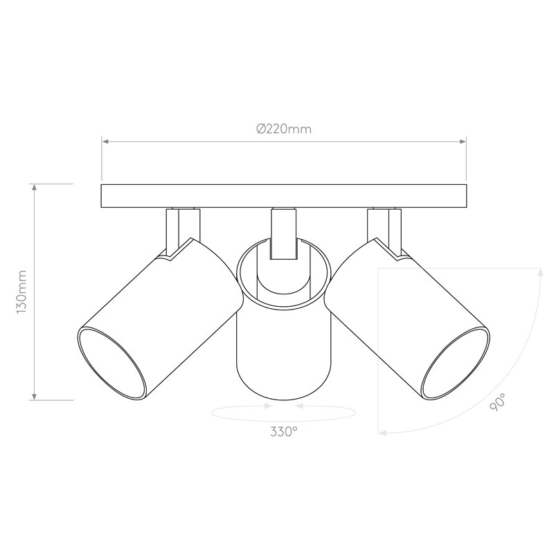 Astro Ascoli Triple Round | Plafondlamp