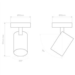 Astro Aqua Single | Ceiling lamp