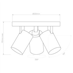 Astro Aqua Triple Round | Ceiling lamp