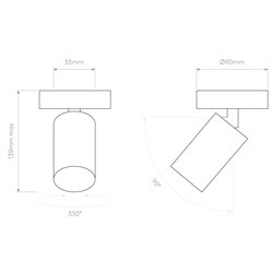 Astro Can 50 Single | Ceiling lamp