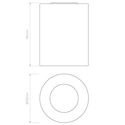 Astro Kos Round | Ceiling lamp