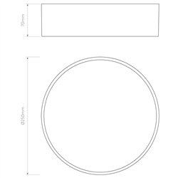 Astro Kea 250 Round / Plafondlamp | Wall lamp / Ceiling lamp