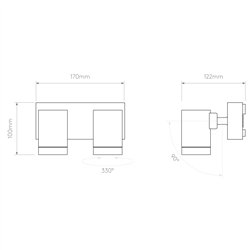 Astro Bayville Twin Spot | Wall lamp
