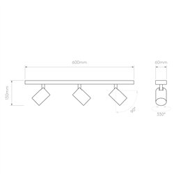 Astro Ascoli Triple Bar | Ceiling lamp