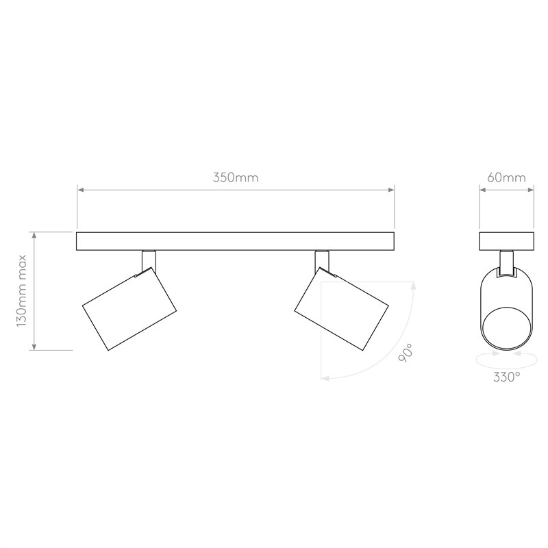 Astro Ascoli Twin | Plafondlamp