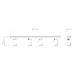 Astro Koto Four Bar | Ceiling lamp