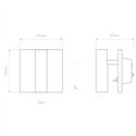 Astro Enna Square Switched LED | Wandlamp