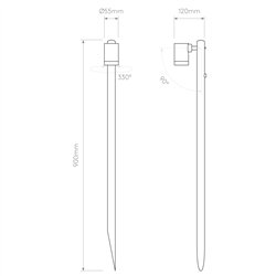Astro Bayville Spike Spot 900 | Floor lamp