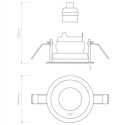 Astro Pinhole Slimline Round Adjustable Fire-Rated | Recessed spot