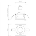 Astro Pinhole Slimline Square Adjustable Fire-Rated | Inbouwspot