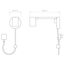 Astro Ascoli Swing Plug In | Wall lamp
