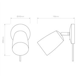 Astro Carlton Wall Plug-In | Wall lamp