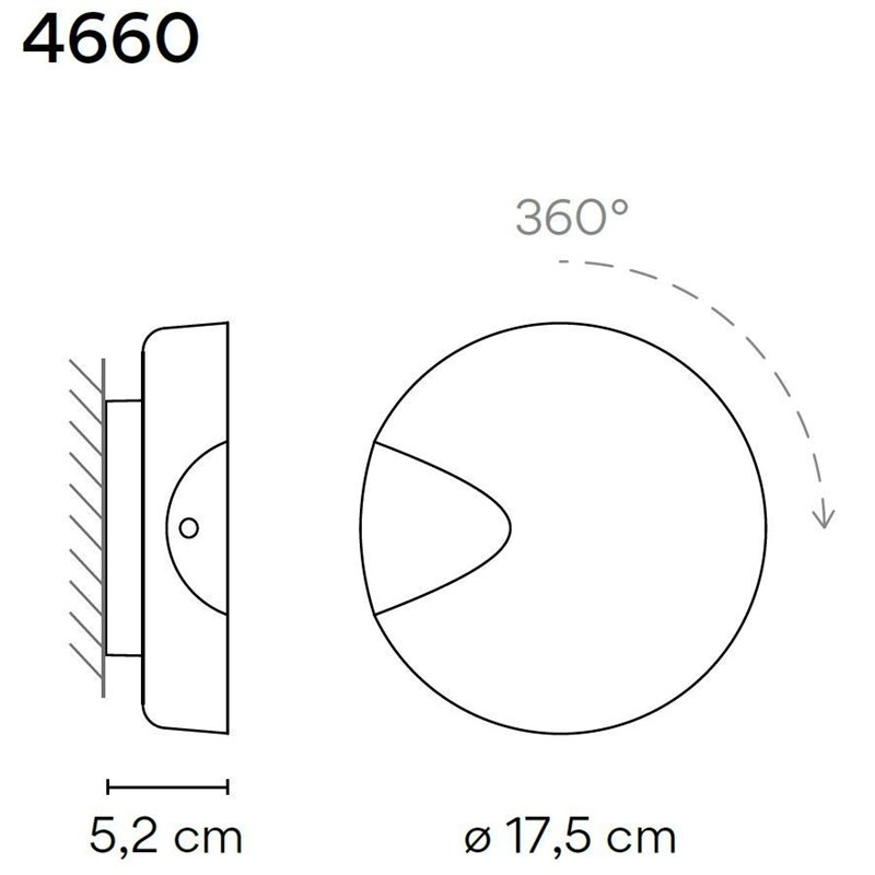 Vibia Dots A Turnable wandlamp