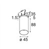 Modular Minude Semi-Recessed Adjustable 45 1x LED DE | Recessed spot