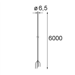 Modular Power Feed Cable 5P 6000 5x0,75