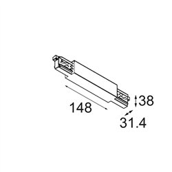 Modular Track 230V Connection 180° Electrical/Mechanical
