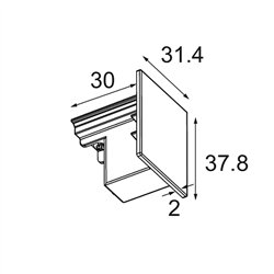 Modular Track 230V Endplate