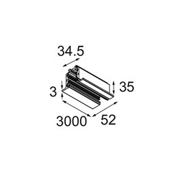 Modular Track 230V Profile Recessed 3000