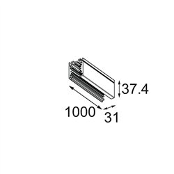 Modular Track 230V Profile Surface 1000