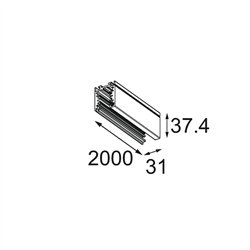 Modular Track 230V Profile Surface 2000