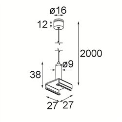 Modular Track 230V Suspension Kit 2000