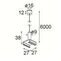Modular Track 230V Suspension Kit 6000