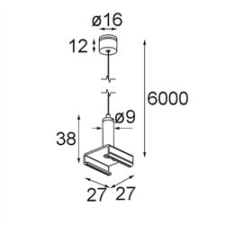 Modular Track 230V Suspension Kit 6000