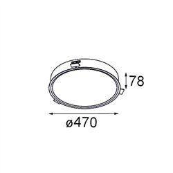 Modular Flat Moon Recessed 470 1x LED DI | Recessed spot
