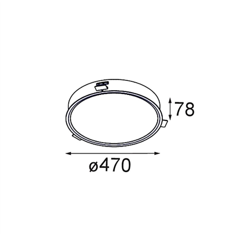 Modular Flat Moon Recessed 470 1x LED DI | Inbouwspot